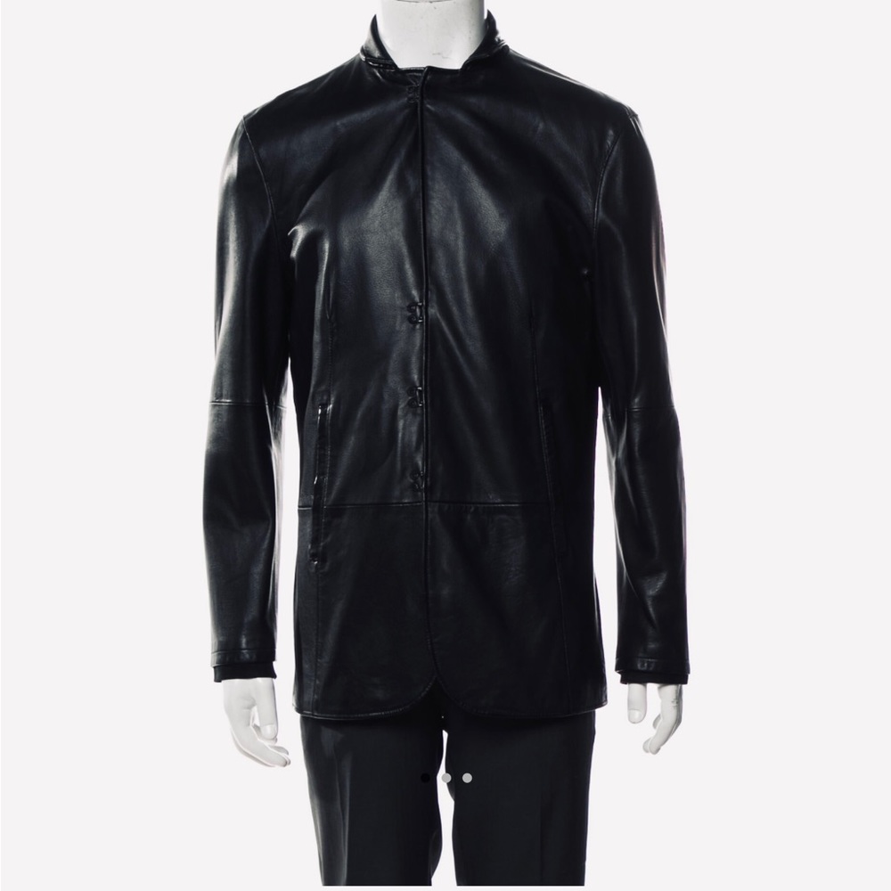 1600$ John Varvatos leather jacket hook and bar
